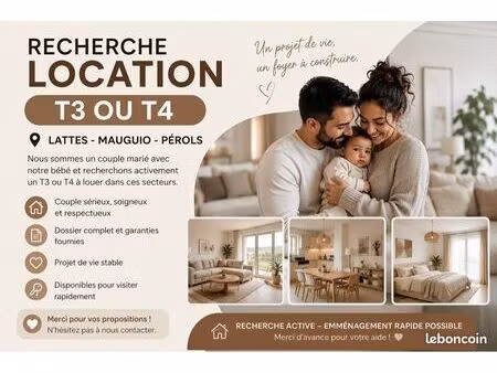 famille recherche t3 ou t4