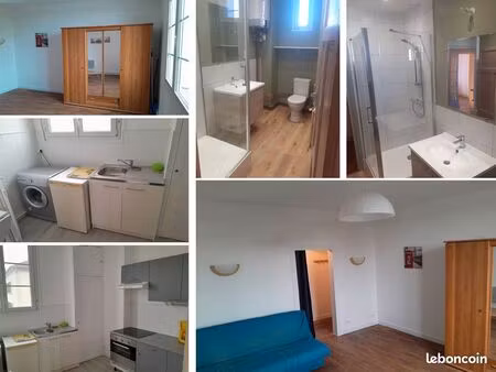 sympathique meublé 34 m2 centre ville proche gare + parking + cave