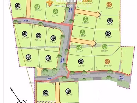 terrain constructible de 524 m² à revel