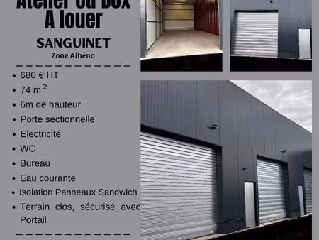 location atelier ou box