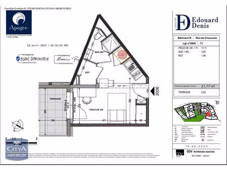 appartement à louer 0 pièce 21.77 m² - aytré (17) - 600€