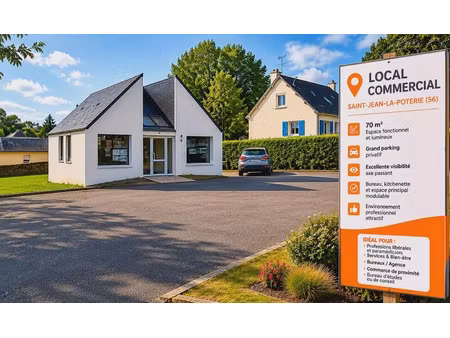 location locaux professionnels 3 pièces 32 m² à saint-jean-la-poterie (56350)  425 €