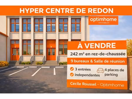 vente locaux professionnels 11 pièces 242 m² à redon (35600)  399 000 €