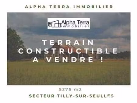vente terrain à tilly-sur-seulles (14250) : à vendre / 5275m² tilly-sur-seulles