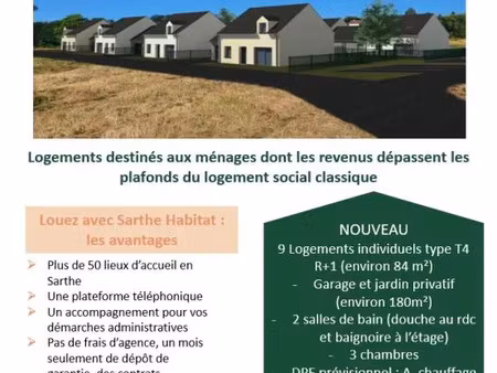 location maison 84 m² à la ferté-bernard (72400)