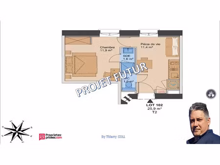 vente appartement 1 pièce 25.9 m² à lyon 3ème (69003)  168 350 €
