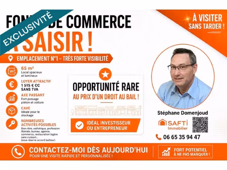 vente commerce 3 pièces 65 m² montmorency (95160)