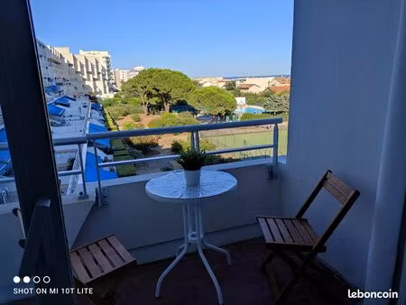 charmant studio avec vue mer  parking & climatisation - 1 pièce 22 m² - étage 3/5