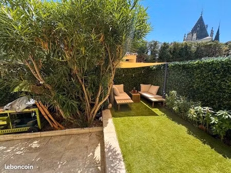 nice mont-boron – 43m2 t2 en rez-de-jardin securisé avec terrasse  jardin  piscine et gara