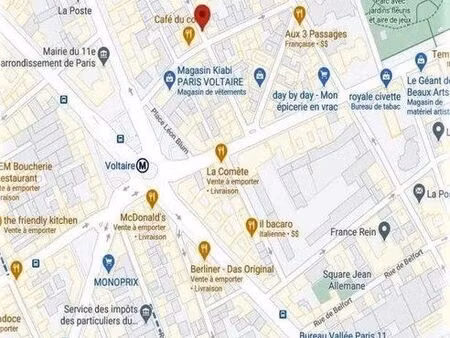 local commercial  restaurant paris 11ème