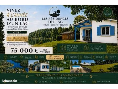 vente maison dans parc résidentiel