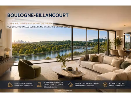vente appartement 3 pièces 65 m² à boulogne-billancourt (92100)  915 000 €