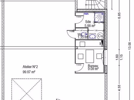 local a louer 120 m2 a saubrigues