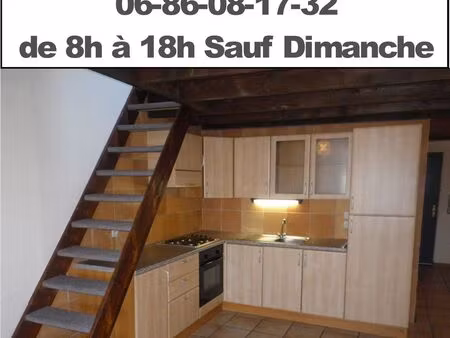 beau f2 duplex avec cuisine équipée et penderies et poêle a pellets