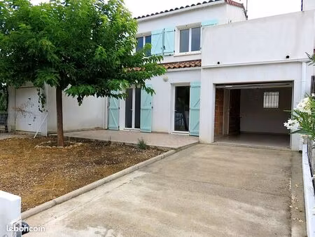 disponible au 19 septembre- villa t3 — 61 m² avec jardin  terrasses et garage — narbonne (