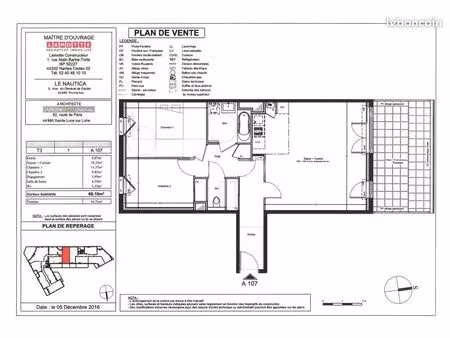 appartement 3 pièces 69 m²