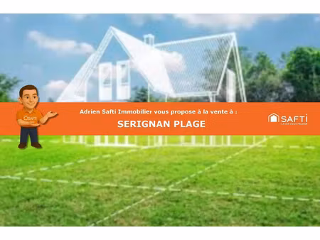 vente terrain 200 m² sérignan (34410)
