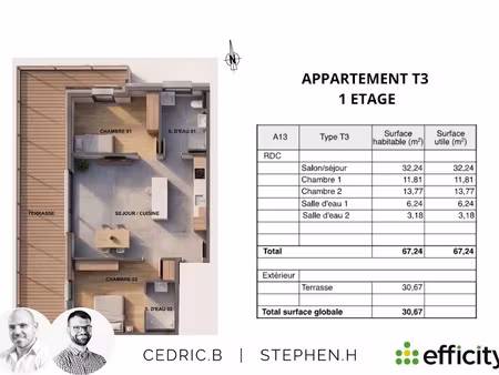 vente appartement 3 pièces 67.24 m² à la chapelle-d'abondance (74360)  450 000 €