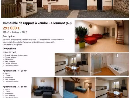 immeuble de rapport à vendre