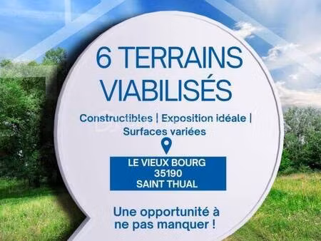 terrain constructible viabilisé à vendre