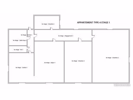 appartement t4 de 85 m² à louer