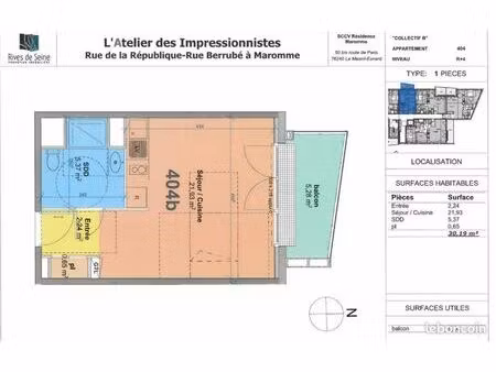 studio 1 pièce 30 m²
