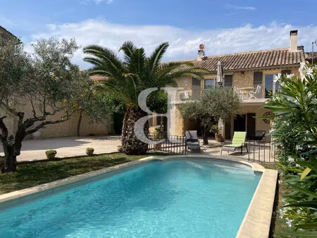 mas avec piscine et jardin joliment arboré à sainte cécile le