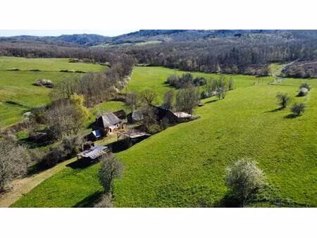 ferme en pierre à rénover et belles granges isolées par 7 hectares de terrain