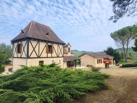 les eyzies - maison périgourdine avec maison d'amis  piscine  garages et joli parc