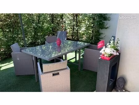f2 standing-terrasse & parking privé