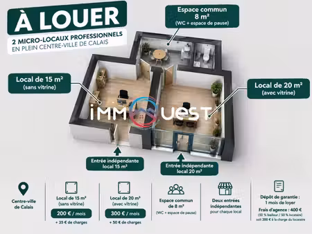 local commercial en location - calais (62100)