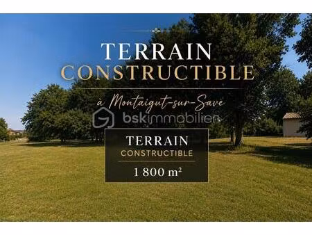 terrain de 1 800 m² à montaigut-sur-save