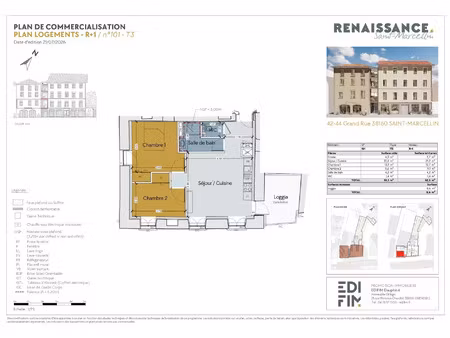 vente appartement 3 pièces 52 m² saint-marcellin (38160)