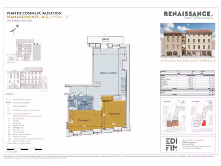 vente appartement 3 pièces 68 m² saint-marcellin (38160)