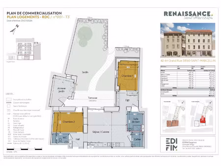 vente appartement 3 pièces 77 m² saint-marcellin (38160)