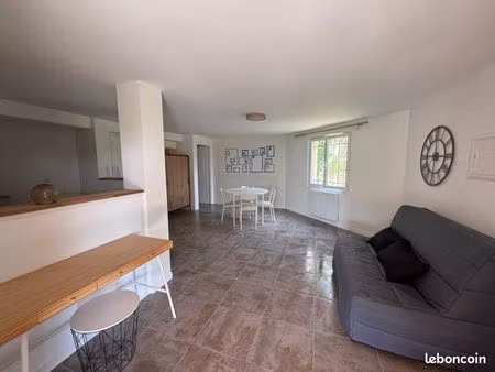 appartement rdc 45 m2 + terrasse 21 m2 avec eau/electricite/internet inclus