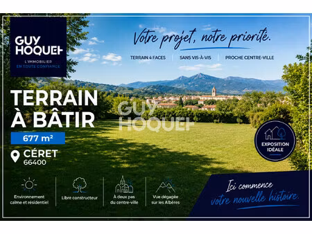 terrain ceret 677 m2