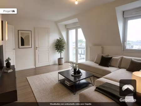 appartement t2 46m² avec balcon et 2 parkings