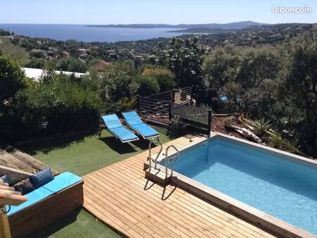 villa les issambres limite sainte maxime - villa vue mer
