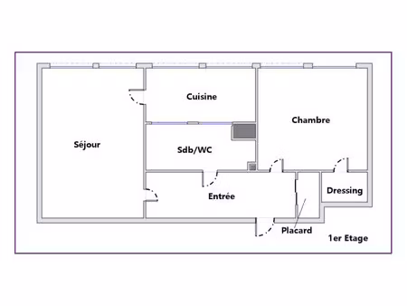 location appartement 2 pièces 45.83 m² à chatou (78400)  1 056 €