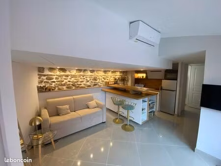 magnifique f2 rez de terrasse jacuzzi privé au rdc d’une maison de charme