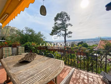 (06300) nice mont-boron villa 5 pieces terrasse vue mer panorami