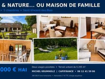 vente longère et corps de ferme à saint-vincent-des-bois (27950) : à vendre / 110m² saint-