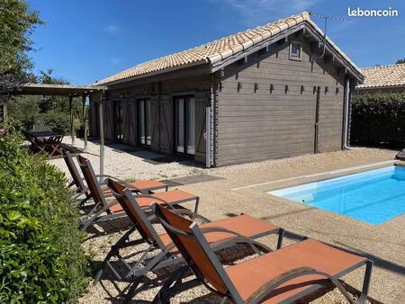 chalet meublé 70 m² avec piscine privative – septembre à juin – sallertaine / challans