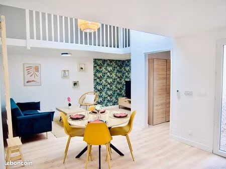t2 meublé et rénové avec jardin privatif de 53 m²