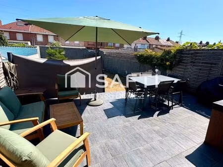 maison moderne 107 m² coudekerque-branche jardin
