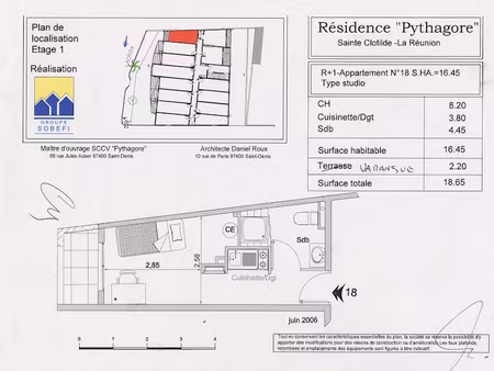 vente appartement 1 pièce 17.07 m² à saint denis chaudron (97490)  71 000 €