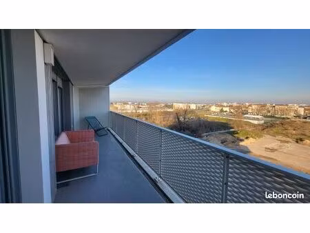 appartement recent t2 meublé et équipé - 43 m² avec balcon 12 m² et vue imprenable