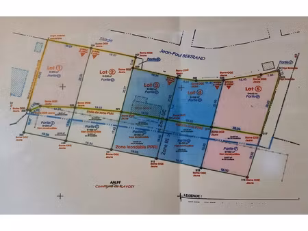 vente terrain 845 m² à blavozy (43700)  73 485 €