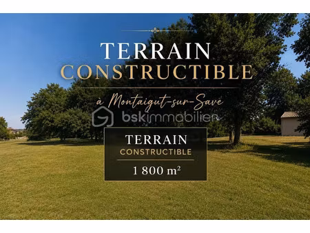 vente terrain 1800 m² à montaigut-sur-save (31530)  135 000 €